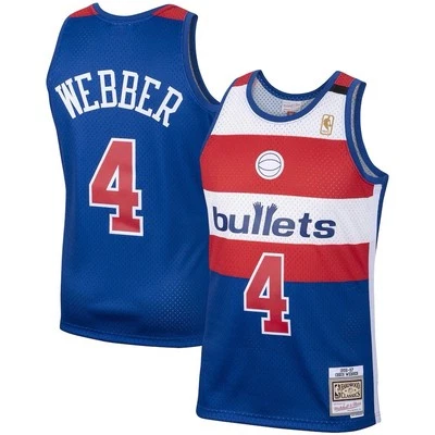 Camiseta deportiva Mitchell & Ness 96-97 Chris Webber Washington Bullets para hombre pequeña Foto 1 de 4