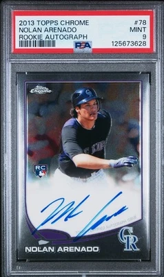 2013 TOPPS ХРОМ NOLAN ARENAADO RC ДЕБЮТАНТ С АВТОГРАФОМ #78 PSA 9 - Изображение 1 из 2