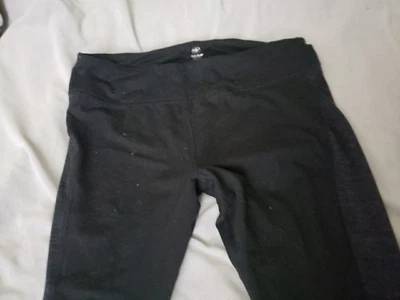 gaiam yoga pants xl Black/dark Grey Stripe Down Both Sides Of Legs - Image 1 of 4
