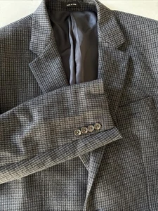 Ralph Lauren 100% Lammwolle Hahnentritt Herren 46R Sport Mantel Blazer Jacke Blau - Bild 1 von 5