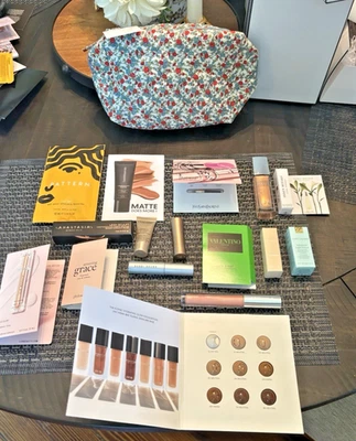 Dior Ysl Valentino beauty bag holiday Perfume gift Set Travel Girl party 🎁 $200 - Image 1 of 4