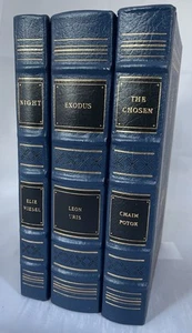 Easton Press ALL 3 SIGNED First Edition The Night Trilogy Jewish Holocaust - Picture 1 of 7