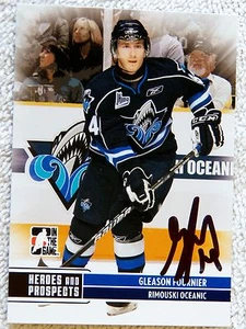 Detroit Red Wings Gleason Fournier Signed 09/10 ITG H&P Rimouski Oceanic Auto - Picture 1 of 1