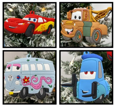 Disney Cars Christmas Ornament 4 Set Featuring Lighting McQueen - Image 1 of 4
