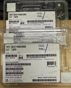 7,68TB SSD INTEL D7-P5500 7,68TB SERIES 2,5" NVMe U.2 GEN 4 SSD SSDPF2KX076T9N1 - Bild 1 von 1
