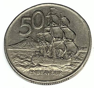 # C6269 MONEDA DE NUEVA ZELANDA, 50 CENTAVOS 1977 Foto 1 de 2
