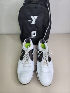 Nike Lunarlon Men Sz 13 White Black Golf Sneakers With Bag nike check logo  - Picture 1 of 14