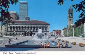 Copley Square Plaza Boston Massachusetts Postcard - Picture 1 of 2
