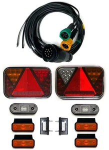 Anhängerbeleuchtung Set LED Rückleuchten Control Box CANBUS 13 polig Kabel 7,7m - Afbeelding 1 van 12
