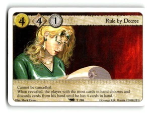 Juego de cartas coleccionables 2008 Juego de Tronos #206 regla por decreto - Imagen 1 de 4