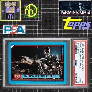 1991 Topps Terminator 2 - #8 Endoskeleton Patrol - PSA 9 MINT - Picture 1 of 4