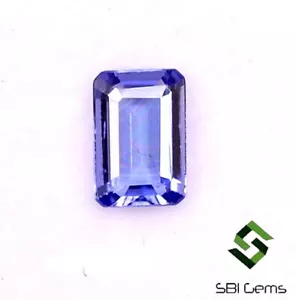 6x4 mm Certified Natural Tanzanite Octagon Cut 0.58 CTS Faceted Loose Gemstone - Picture 1 of 5