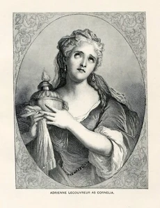 Adrienne Lecouvreur tragic heroine actress Regency era, 1892 romantic art print - Picture 1 of 3