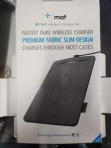 TYLT Dual Wireless Charging Mat 10W Fast Charge Fabric Open Box - Picture 1 of 3
