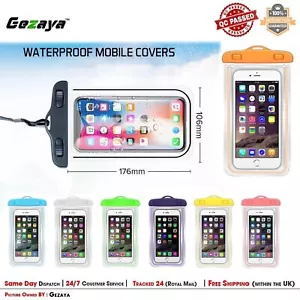 Waterproof Phone Pouch Underwater Case Cover Swimming pool Dry Bag For Mobiles - Picture 1 of 24