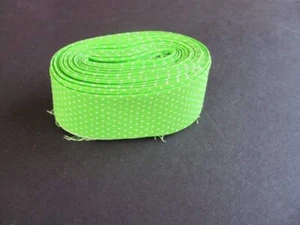 Quilt Binding 15 yards Pin Dot Lime Die Cut Handmade Quilting cotton #728- 1023 - Picture 1 of 1