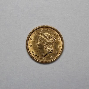 1852 $1 Liberty Head Gold Dollar - Picture 1 of 3
