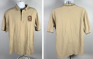 Royal Gorge Route Colorado Railroad Golf Polo Shirt Mens XL Cotton Tan