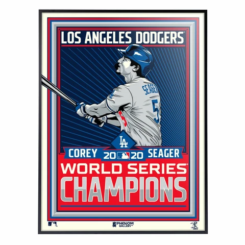 Phenom Gallery Los Angeles Dodgers Corey Seager 2020 World Series Champs Deluxe Cover
