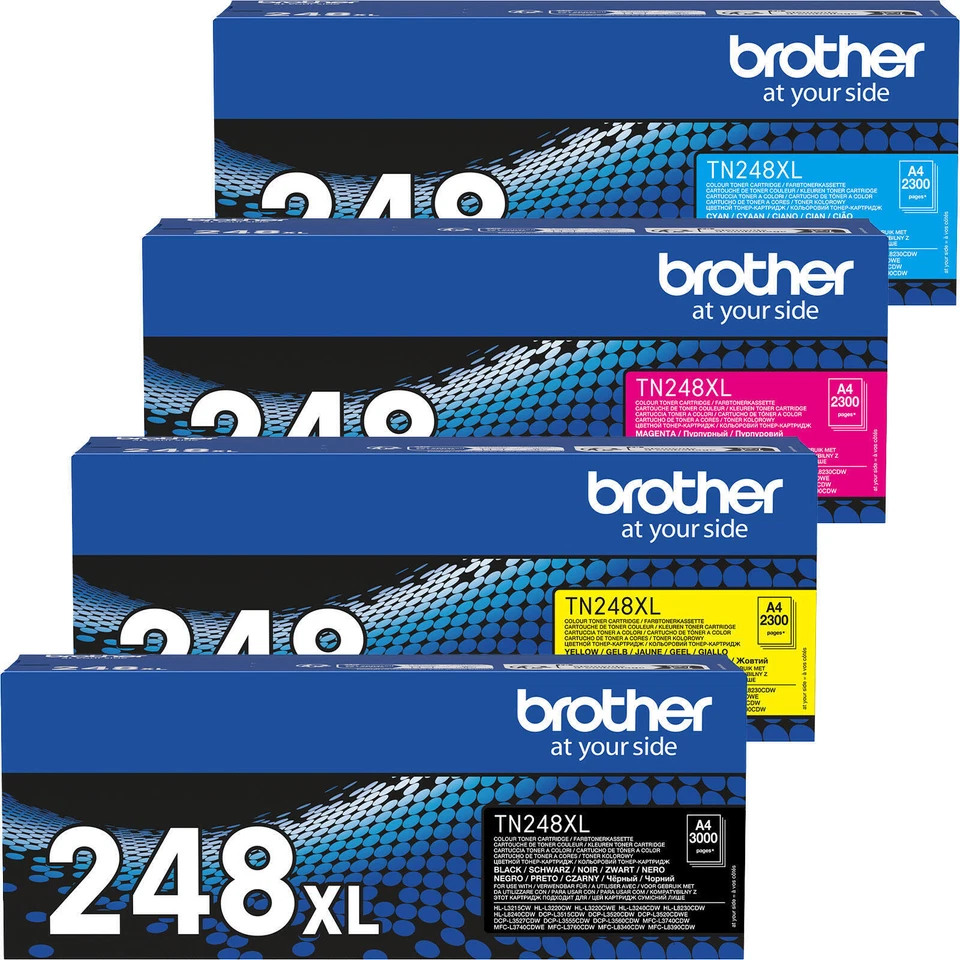 Brother Original TN-248 - XL Toner - 4er Multipack (TN248XLCMYK) - Bild 1 von 1
