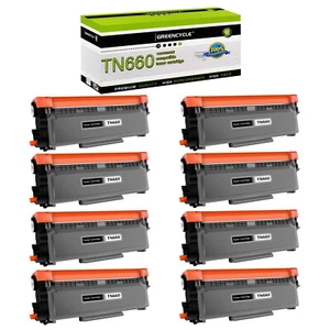 8PK Compatible TN660 TN-660 TN630 TN-630 Toner Cartridge for MFC-L2685DW L2700DW - Picture 1 of 24