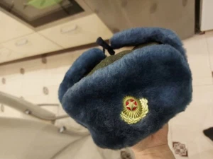 Russian military winter ushanka hat with officer's cockade ORIGINAL factory new - Picture 1 of 6