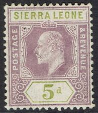 SIERRA LEONE 1907 KEVII 5D 