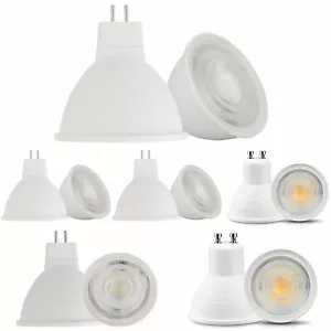 Dimmable GU10 COB LED Spotlight 7W MR16 GU5.3 Bulbs Light 110V 220V White Lamp L - Picture 1 of 12
