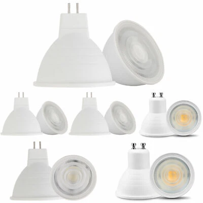 Dimmable GU10 COB LED Spotlight 7W MR16 GU5.3 Bulbs Light 110V 220V White Lamp L - Image 1 of 4