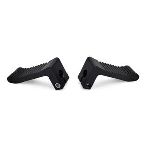 Foot Peg Set - Aluminum, Cag  (L-shape) - Black / Pocket Bike 47cc/49cc - Picture 1 of 1