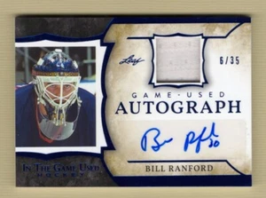2020-21 Leaf In The Game Used Bill Ranford Autograph Stick card # 6/35 - Picture 1 of 1