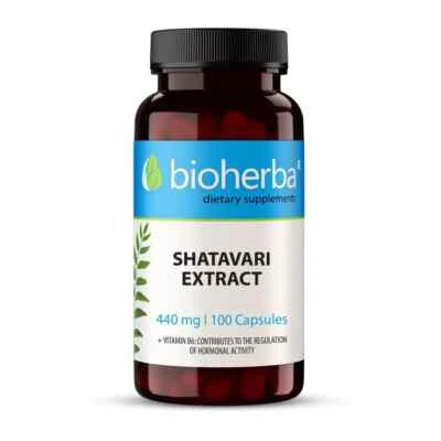 BIOHERBA R LTD Extracto de raíz de Shatavari 440 mg + Vit.B6 Ayurveda apoyo para mujeres
