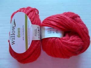 Willow Yarns Down bamboo blend yarn, Cardinal, lot of 2 (60 yds each) - Picture 1 of 2