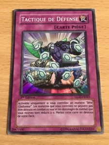 Carte Yu-Gi-Oh! GLAS-FR083 Tactique de Défense (Super Rare) 1ere Edition - Imagen 1 de 1