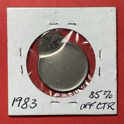 1983 Washington Quarter Error, 85% Off Center, Uncirculated. Mint Unknown. - Image 1 of 4
