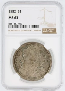 1882 Morgan Silver Dollar NGC MS63 S$1 Philadelphia Minted No Reserve - Picture 1 of 4