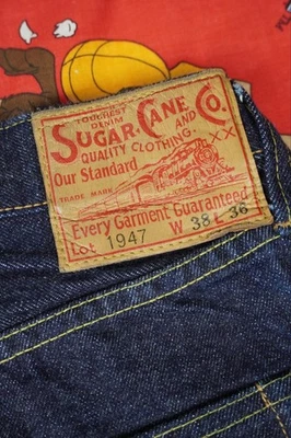Jeans Sugarcane Modelo 1947 Ribete Índigo Crudo, Solo Usados Dos Veces Hechos en Japón Foto 1 de 4