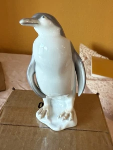LLADRO PORZELLAN PINGUIN FIGUR 5249 NACH RECHTS AUSSEHEND GLASIERT NICHT MEHR PRODUZIERT OHNE BOX  - Bild 1 von 7