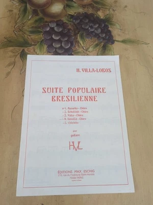 H.Villa - Lobos Gavotta (Coro) Para Guitarra Clásica Partituras Raras Foto 1 de 2