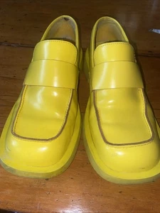 Camper, Yellow Leather Loafers Good Conditions, few Scuffs as seen In Photos. - Picture 1 of 7