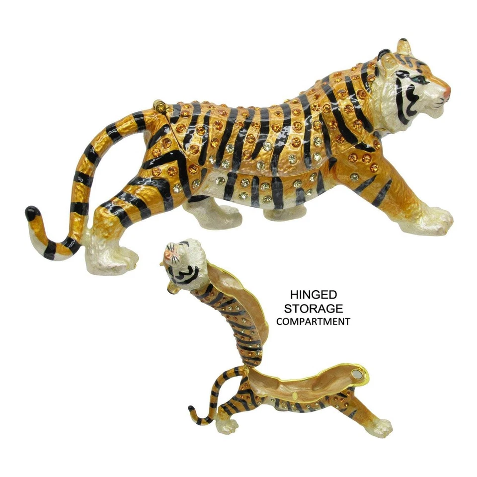 Caja de baratijas con joyas de tigre RUCINNI, marrón Foto 1 de 4