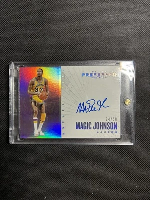 2015-16 Panini Preferred Magic Johnson Unparalleled On Card Auto #24/50 - Image 1 of 2