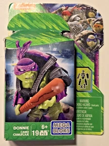 Mega Bloks TMNT Donnie Camo Figure 2015 Nickelodeon 19pcs NIP Sealed Open Box - Picture 1 of 5