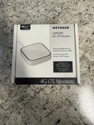 Netgear LM1200 4G LTE Broadband Modem BRAND NEW/SEALED (White) - Image 1 of 4