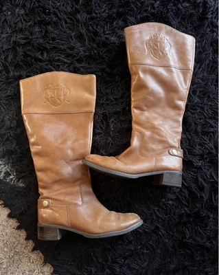 Botas de cuero marrón para mujer Franco Sarto talla 7,5 Foto 1 de 3