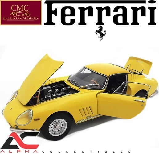 CMC M-240 1:18 1966 FERRARI 275 GTB/C 9067 MODENA YELLOW (L.E.1000) - Image 1 of 1