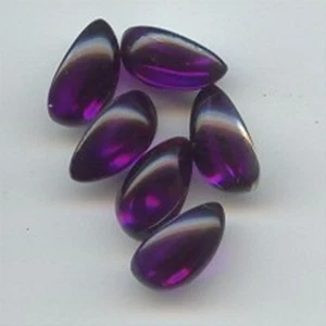 36 VINTAGE AMETHYST ACRYLIC 13x8mm. HIGH DOME TEARDROP CABOCHONS 7081 - Picture 1 of 1