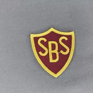 Scuola monogrammata SBS oro borgogna marrone 2" ferro su toppa - Foto 1 di 2