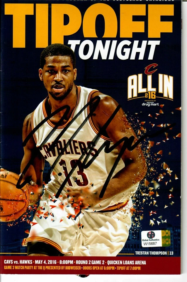 Revista "Cleveland Cavaliers" Tristan Thompson firmada a mano TIPOFF TONIGHT CERTIFICADO DE AUTENTICIDAD Foto 1 de 1