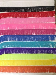 Tassel Fringe Edging Trim 6.5cm / 2.5" Drop costume 12 Assorted Colours 1 yard - Picture 1 of 17